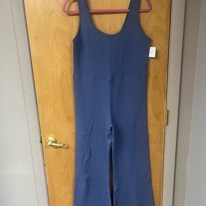 American Eagle Outfitters Textured Blue jumpsuit